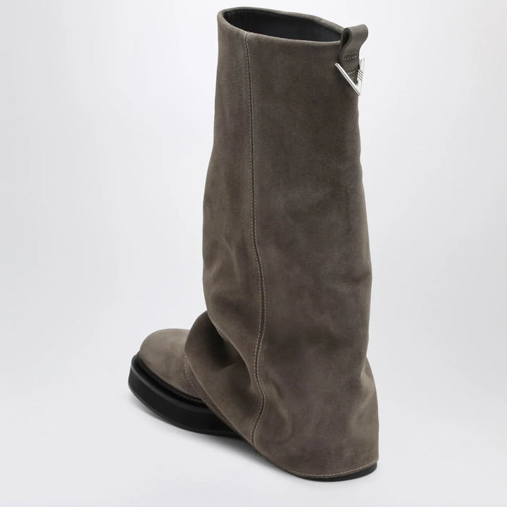 The Attico - Robin taupe suede Combat boots Brand Boots