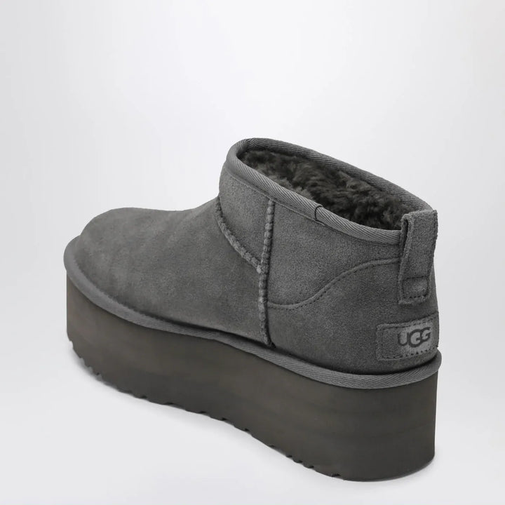 UGG - Classic Ultra Mini grey boot with platform Brand Boots 10 US
