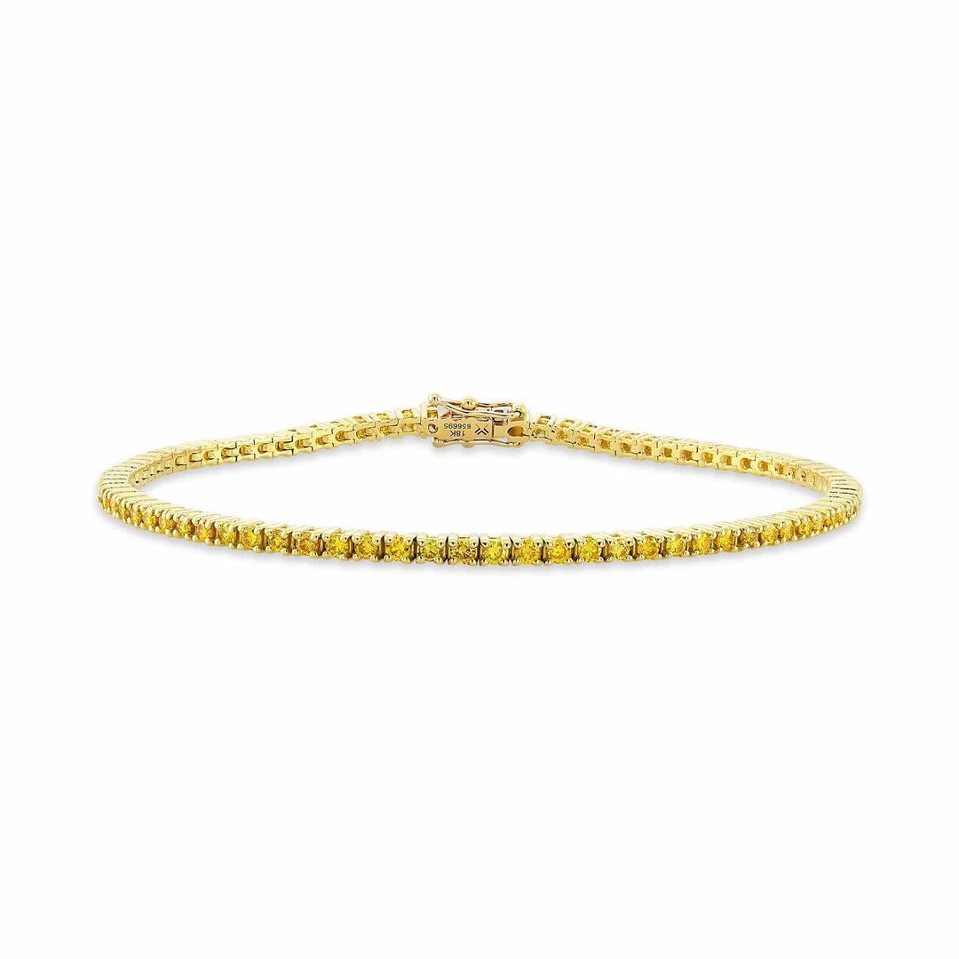LEIBISH 1.87ct Fancy Vivid Orange Yellow Diamond Bracelet Brand Bracelet