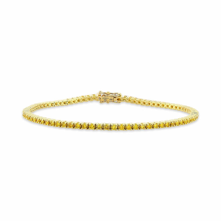 LEIBISH 1.87ct Fancy Vivid Orange Yellow Diamond Bracelet Brand Bracelet