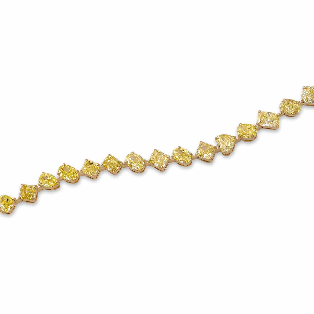 LEIBISH 13.59ct Mixed-Shape Yellow Diamond Bracelet Brand Bracelet