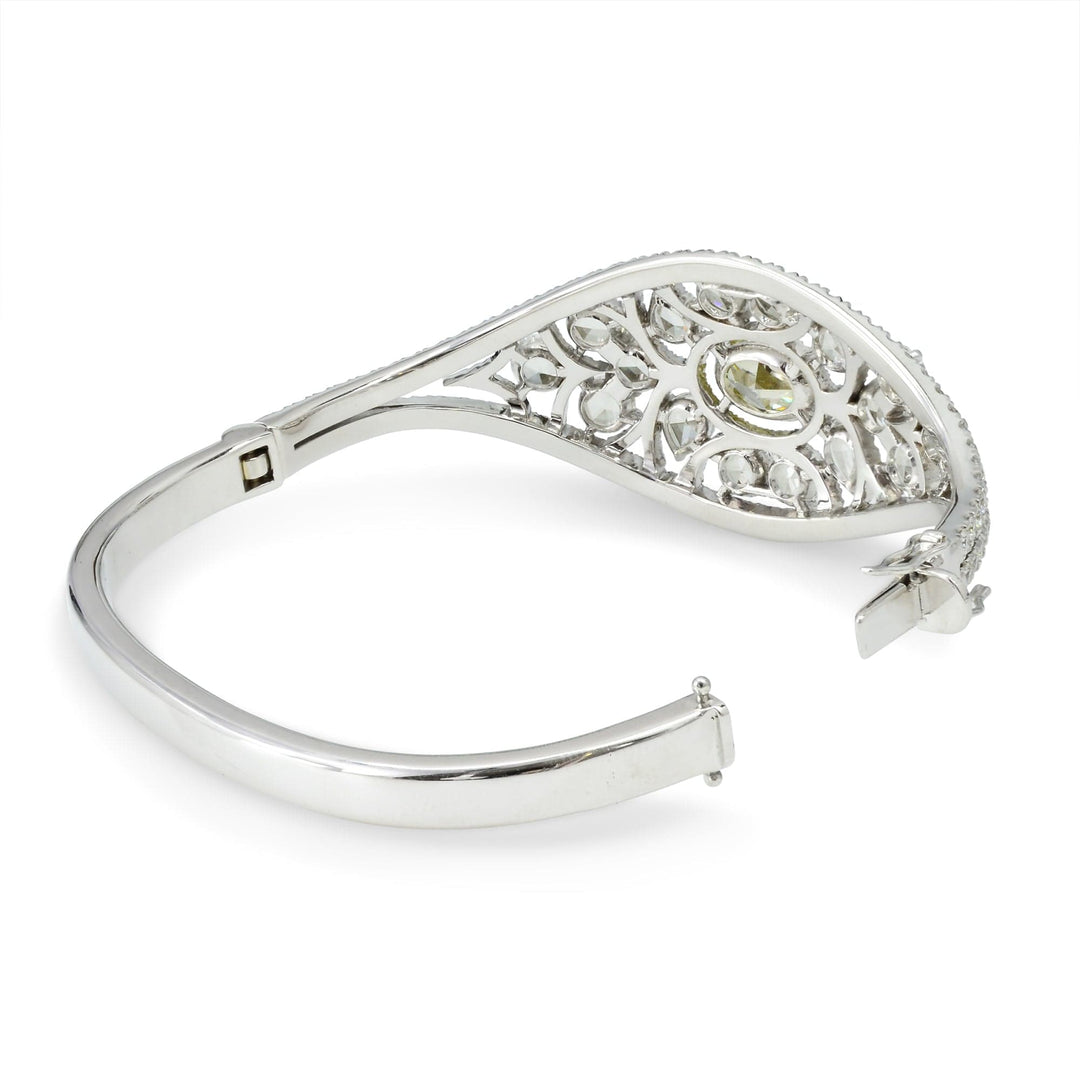LEIBISH 2.75ct Fancy Grayish Greenish Yellow Diamond Bangle Brand Bracelet