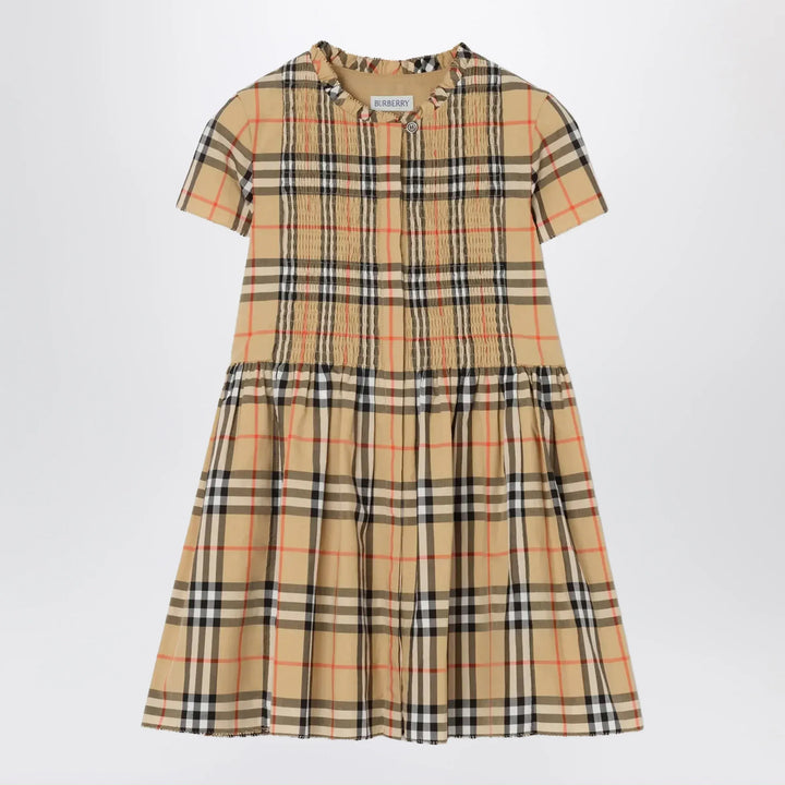 Burberry - Check Cotton Dress Brand 4Y