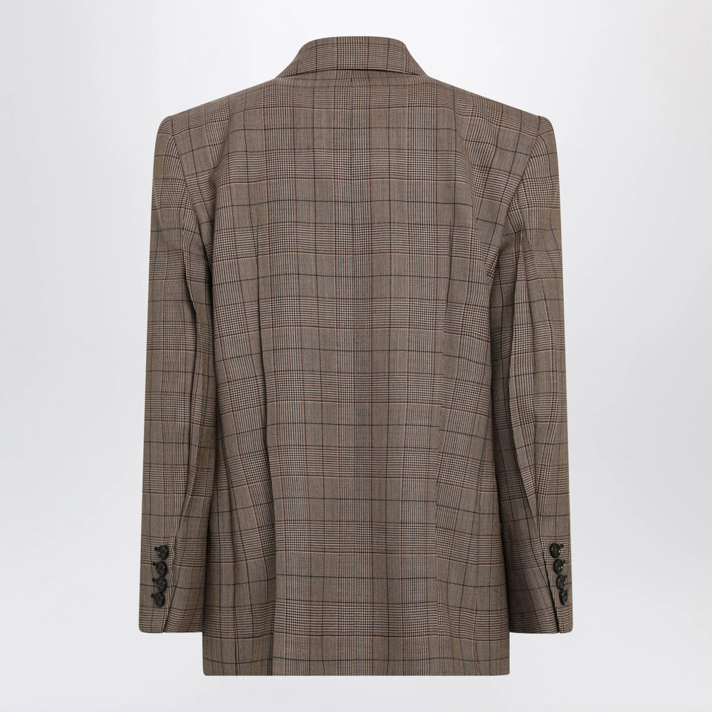 Chloé - Brown Prince of Wales double-breasted jacket Brand