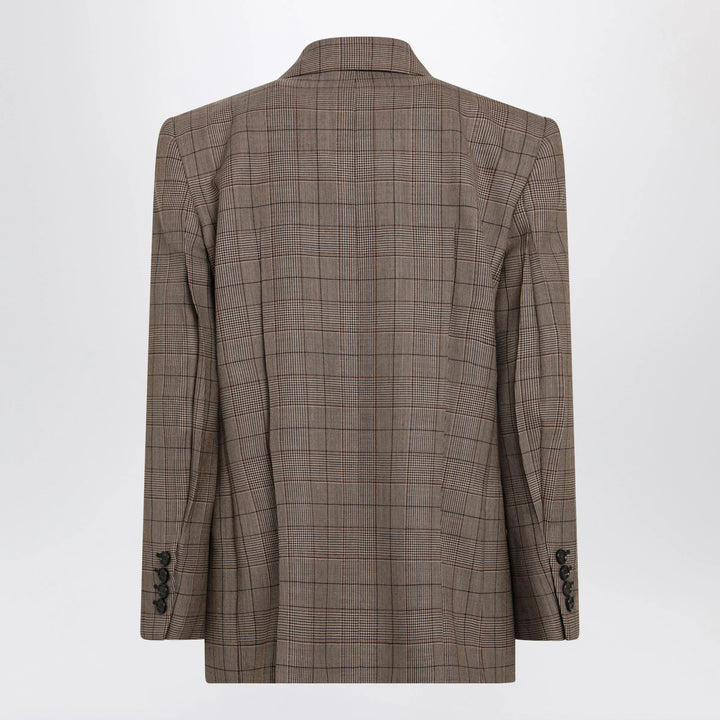 Chloé - Brown Prince of Wales double-breasted jacket Brand