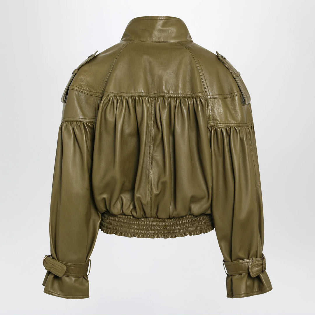 Chloé - Eucalyptus cropped jacket with leather belt Brand