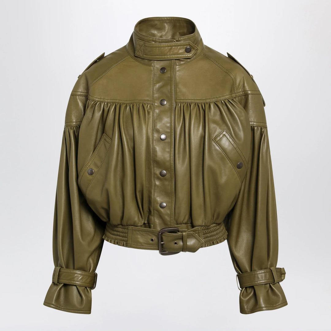 Chloé - Eucalyptus cropped jacket with leather belt Brand 36  FR