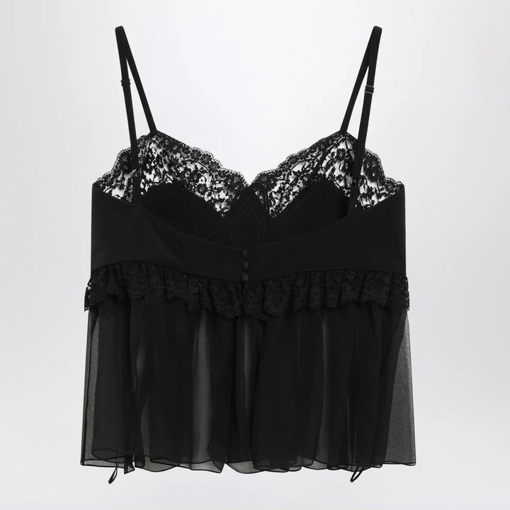 Chloé - Silk crêpe de chine top with thin straps, black Brand