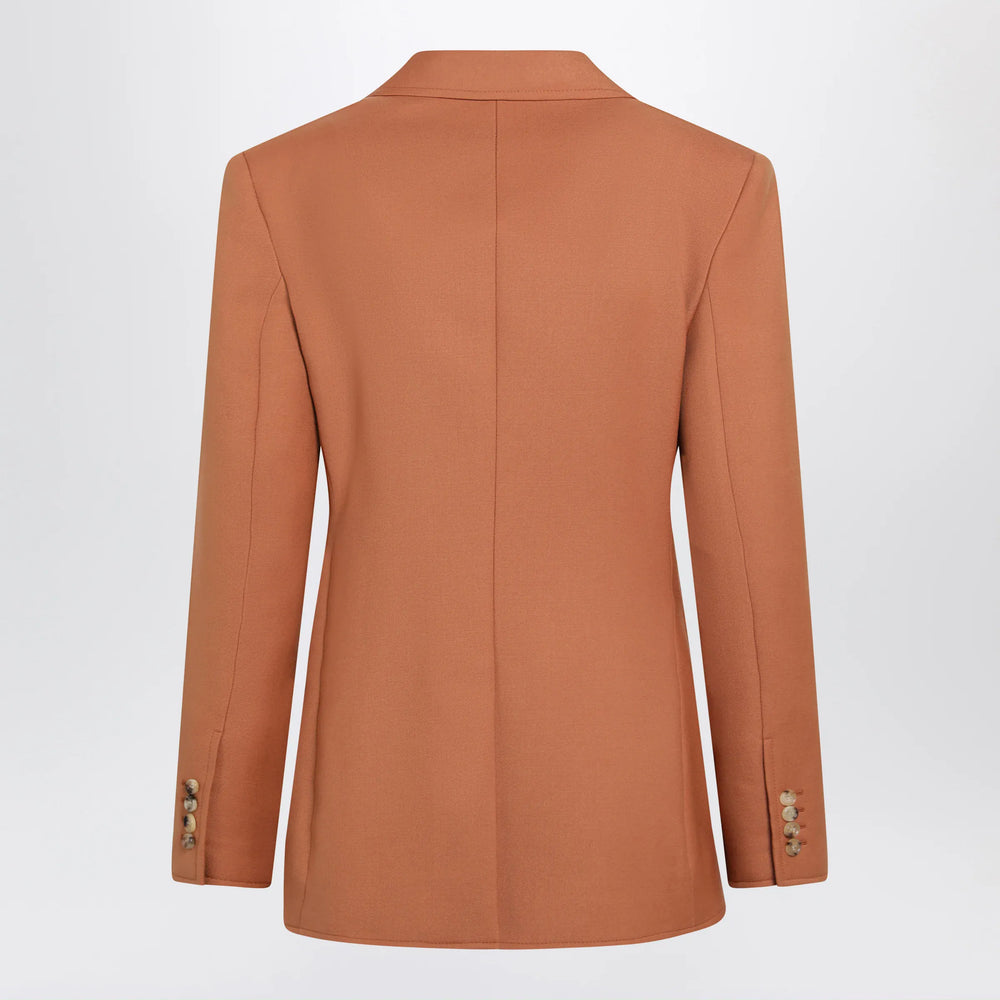 Chloé - Single-breasted jacket in burnt orange wool gabardine Brand