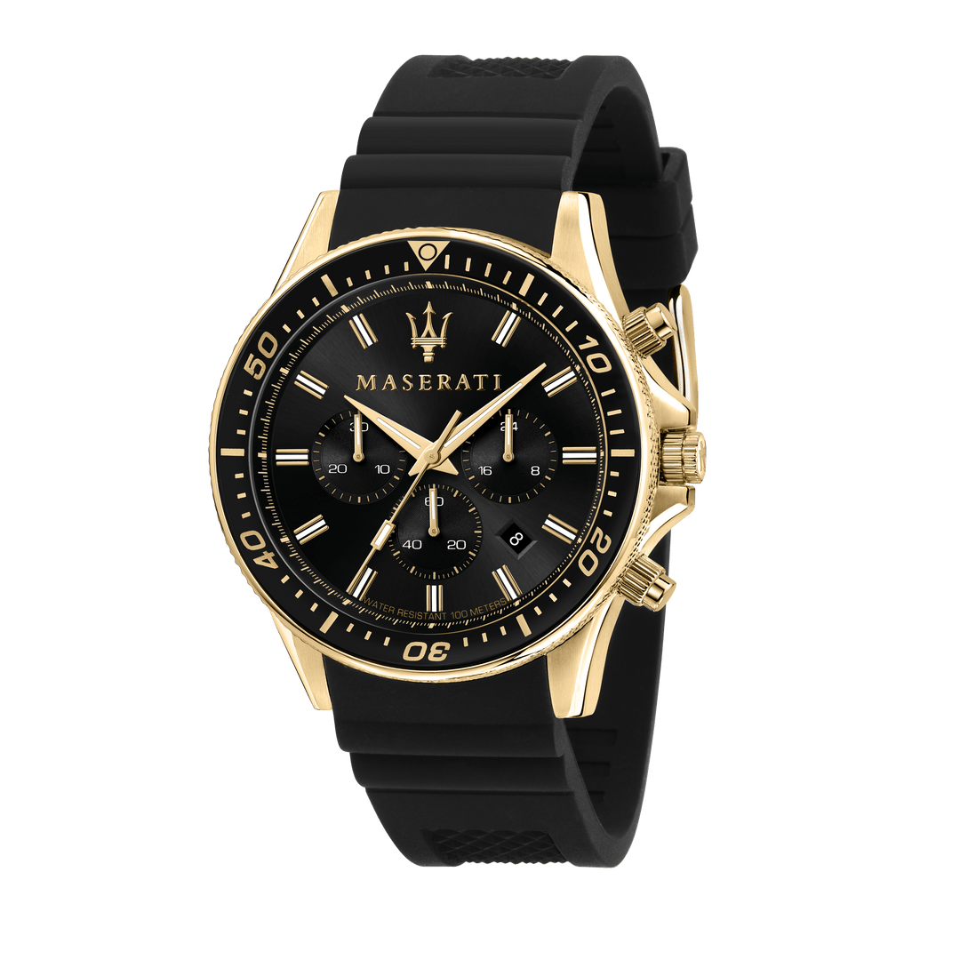 Maserati Chronograph Watches Maserati Sfida 44mm Black Stainless Steel Chronograph Watch Maserati Sfida 44mm Black Stainless Steel Chronograph Watch Brand