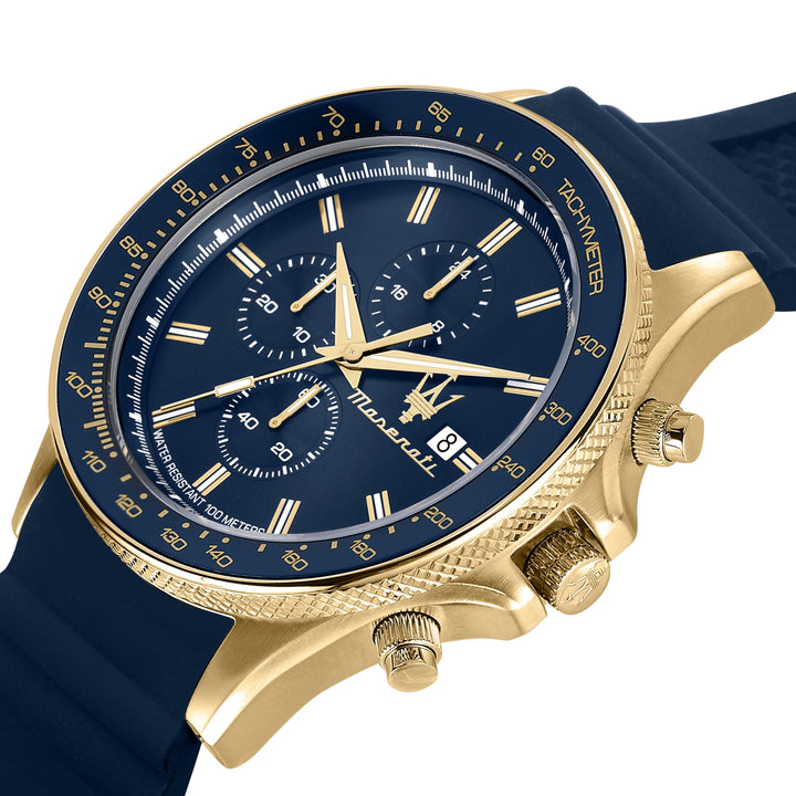 Maserati Chronograph Watches Maserati Sfida 44mm Blue Gold Chronograph Watch Maserati Sfida 44mm Blue Gold Chronograph Watch Brand