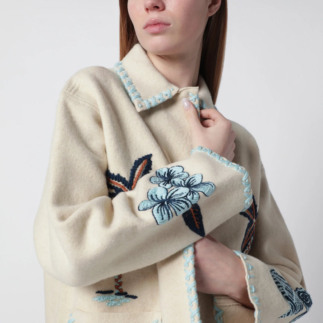 Alanui - Sand-colored wool Remember Me jacket Brand Coats &amp; Jackets