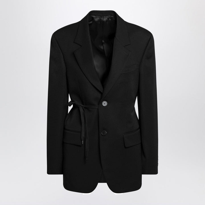 Coats &amp; Jackets Balenciaga - Black jacket with side tie Brand