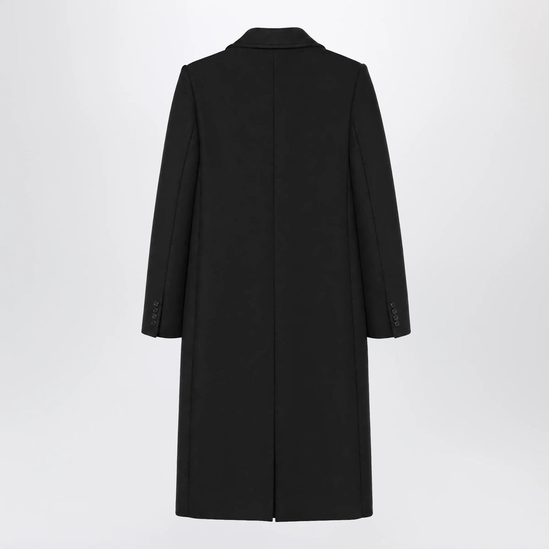 Balenciaga - Long double-face tailored coat in black cotton Brand Coats &amp; Jackets