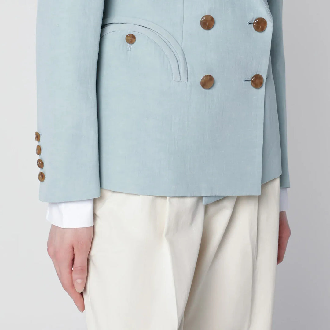 Blazé Milano - Light blue double-breasted jacket Brand Coats &amp; Jackets
