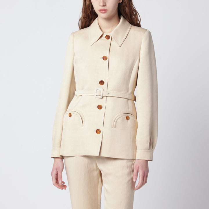 Coats &amp; Jackets Blazé Milano - Paint jacket with belt in Champagne Brand