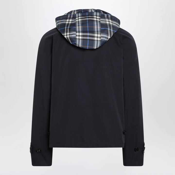 Burberry - Blue reversible cotton jacket with Check pattern Brand Coats &amp; Jackets