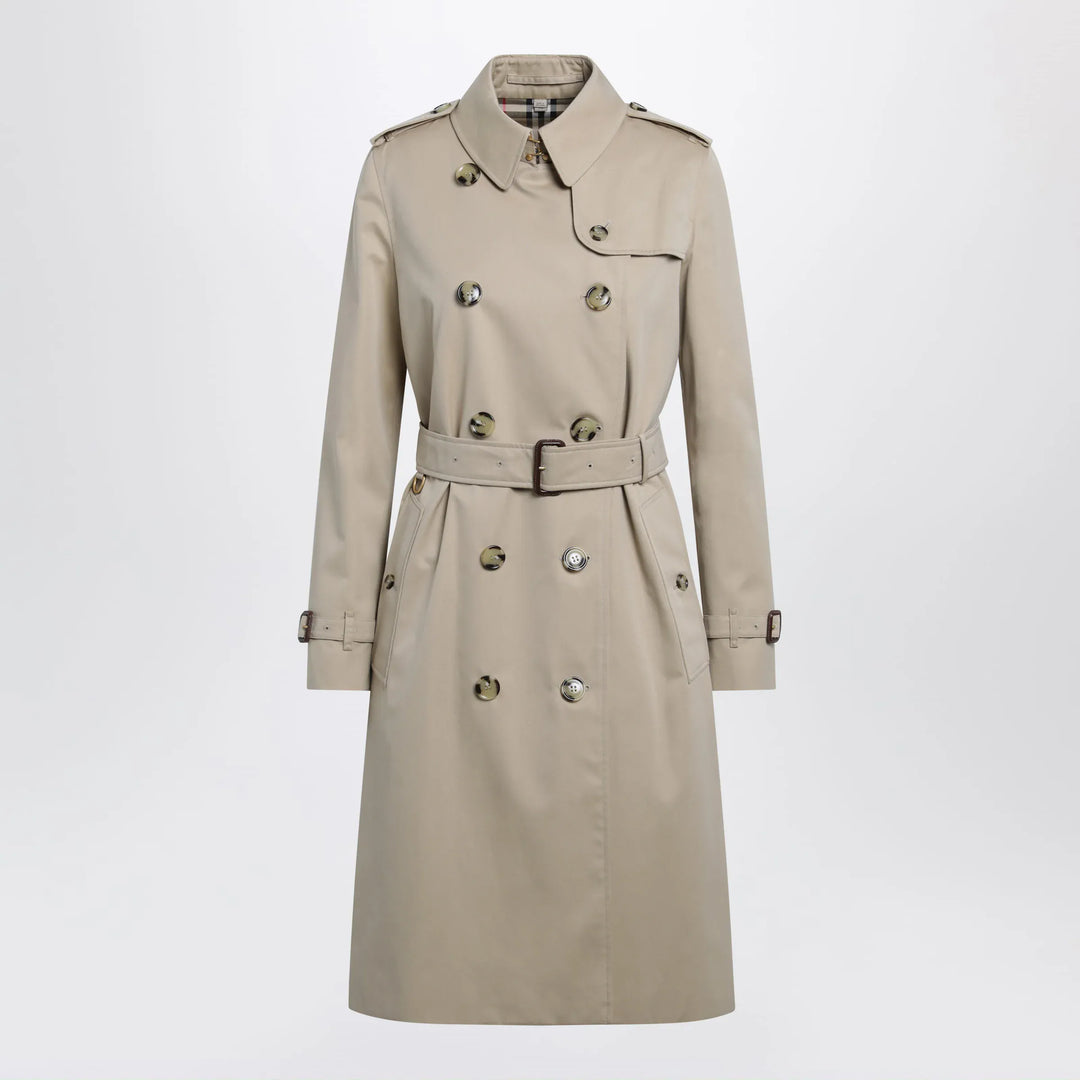 Burberry - Long Kensington Heritage cotton trench coat in honey Brand Coats &amp; Jackets 6 UK