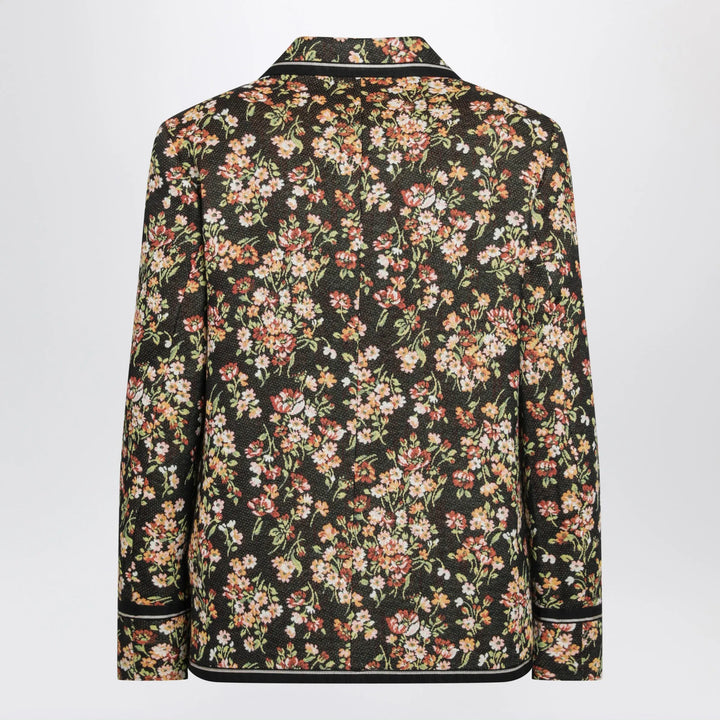 Dries Van Noten - Brown floral gobelin blazer Brand Coats &amp; Jackets 40  FR
