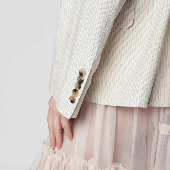 Dries Van Noten - Écru oversized double-breasted jacket by Dries Van Noten Brand Coats &amp; Jackets