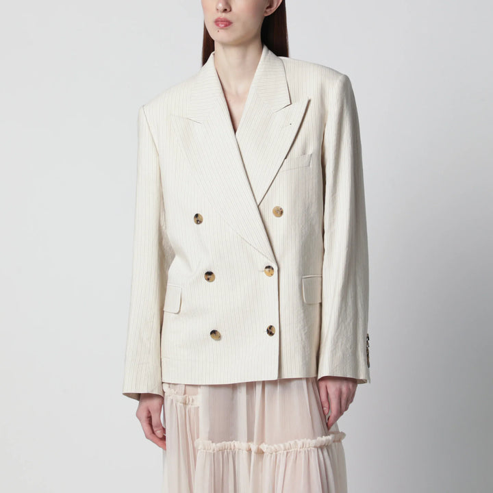 Dries Van Noten - Écru oversized double-breasted jacket by Dries Van Noten Brand Coats &amp; Jackets S