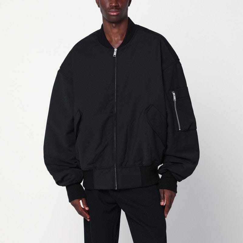 Coats &amp; Jackets Entire Studios - Black zip-up bomber jacket in wool blend - L Brand