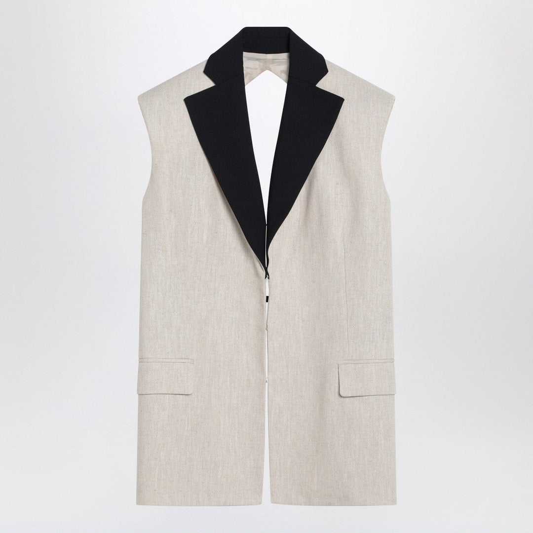 Coats &amp; Jackets Erika Cavallini - Linen waistcoat with open back Brand