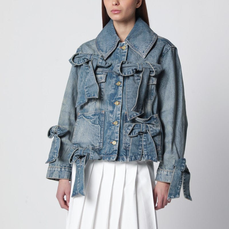Coats &amp; Jackets GANNI - Denim jacket with bows - 36 FR Brand