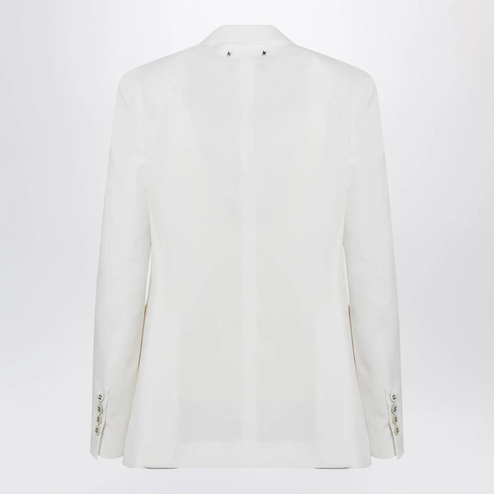 Golden Goose - White double-breasted jacket in wool blend Brand Coats &amp; Jackets