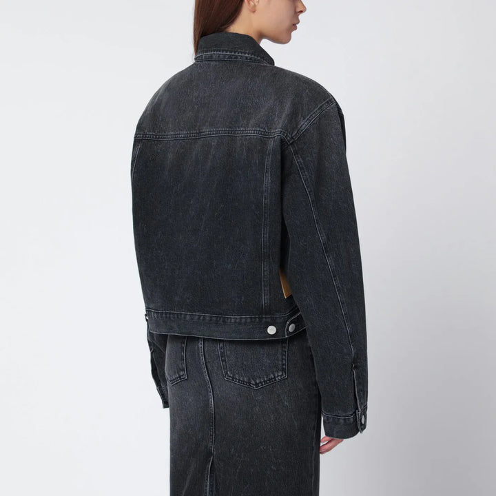 HAIKURE - Black washed-effect Renee denim jacket Brand Coats &amp; Jackets