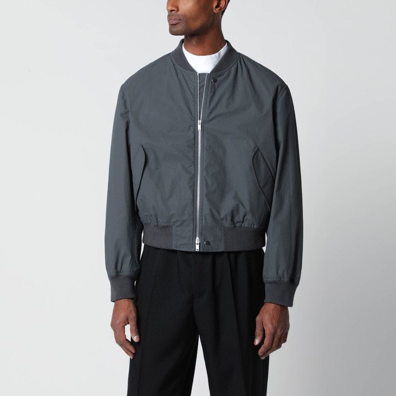 Coats &amp; Jackets Jil Sander - Grey cotton zip-up bomber jacket - 48 IT Brand