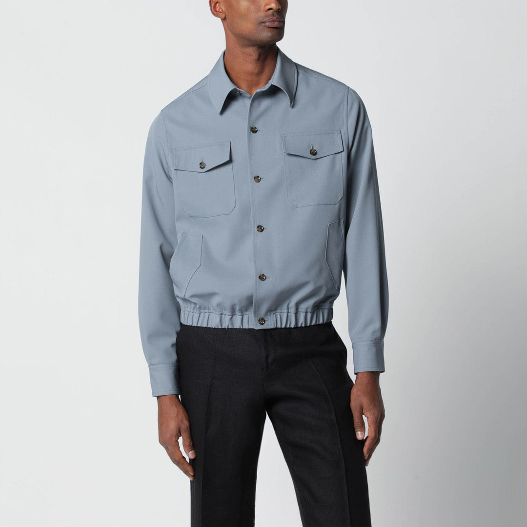 Coats &amp; Jackets Lardini - Grey wool shirt jacket Brand