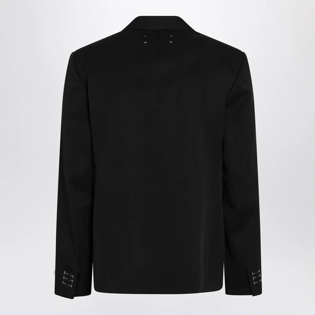 Maison Margiela - Black wool single-breasted jacket Brand Coats &amp; Jackets