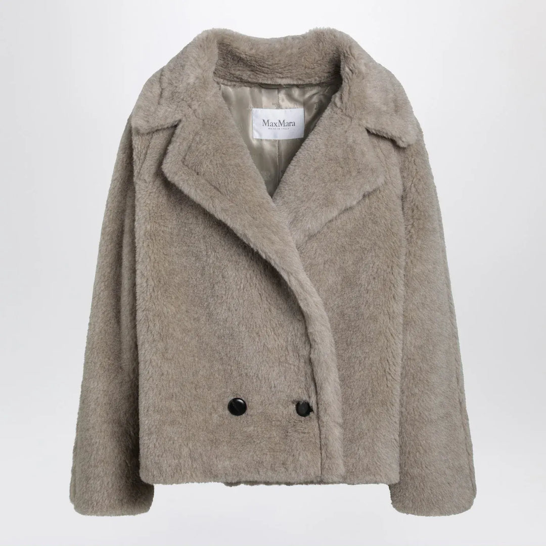 Max Mara - Sand-coloured Teddy coat in alpaca and cashmere Brand Coats &amp; Jackets 42  IT