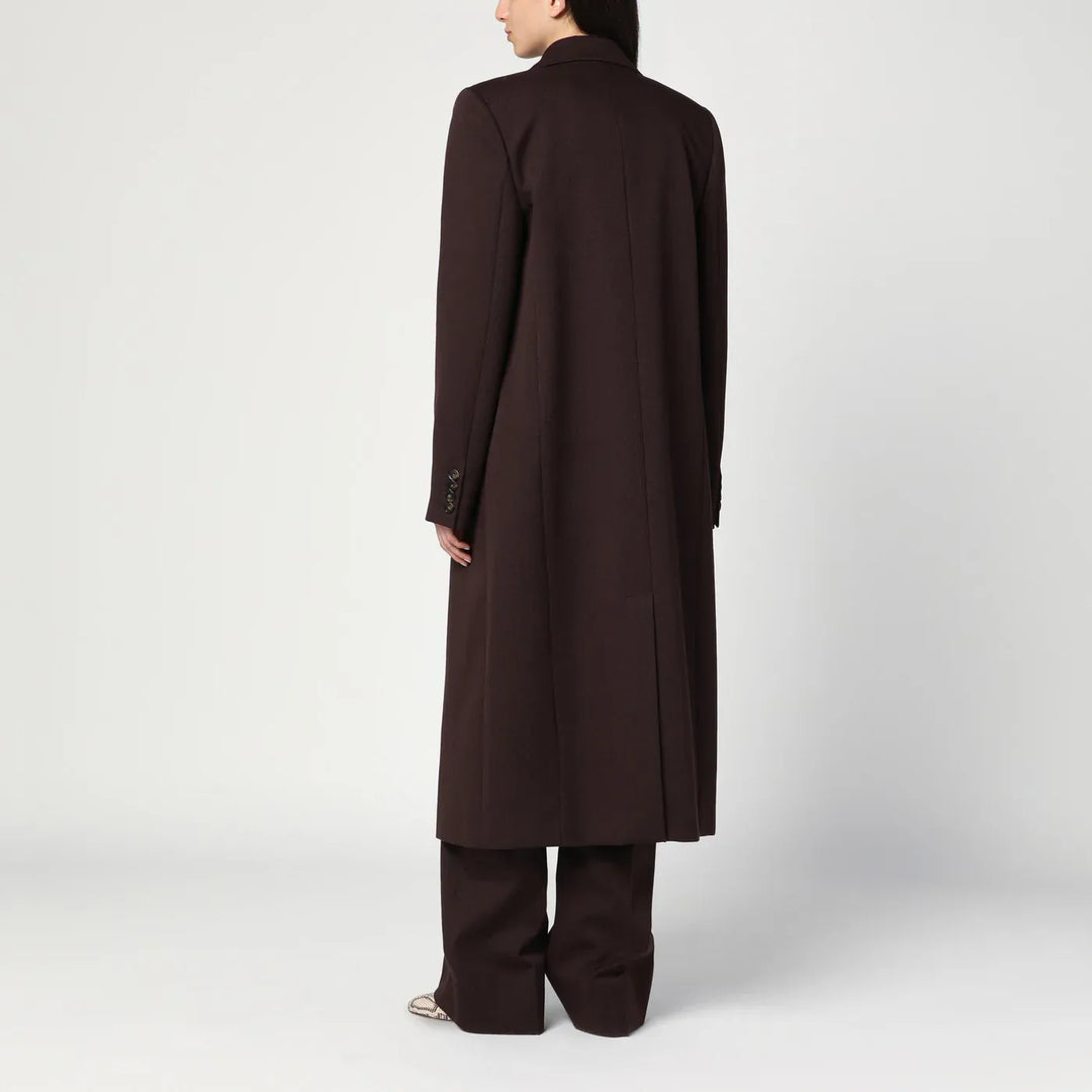 Stella McCartney - Double-breasted plum wool coat Brand Coats &amp; Jackets 42  IT