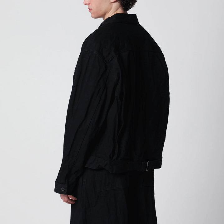 STUDIO NICHOLSON - Black cotton jacket Brand Coats &amp; Jackets