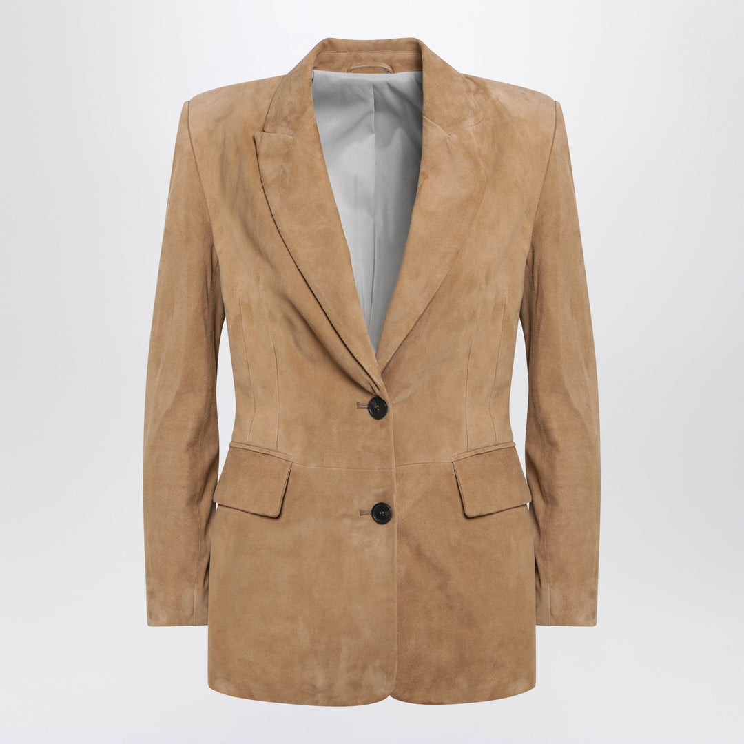 Coats &amp; Jackets Sword 6644 - Brown suede jacket Brand