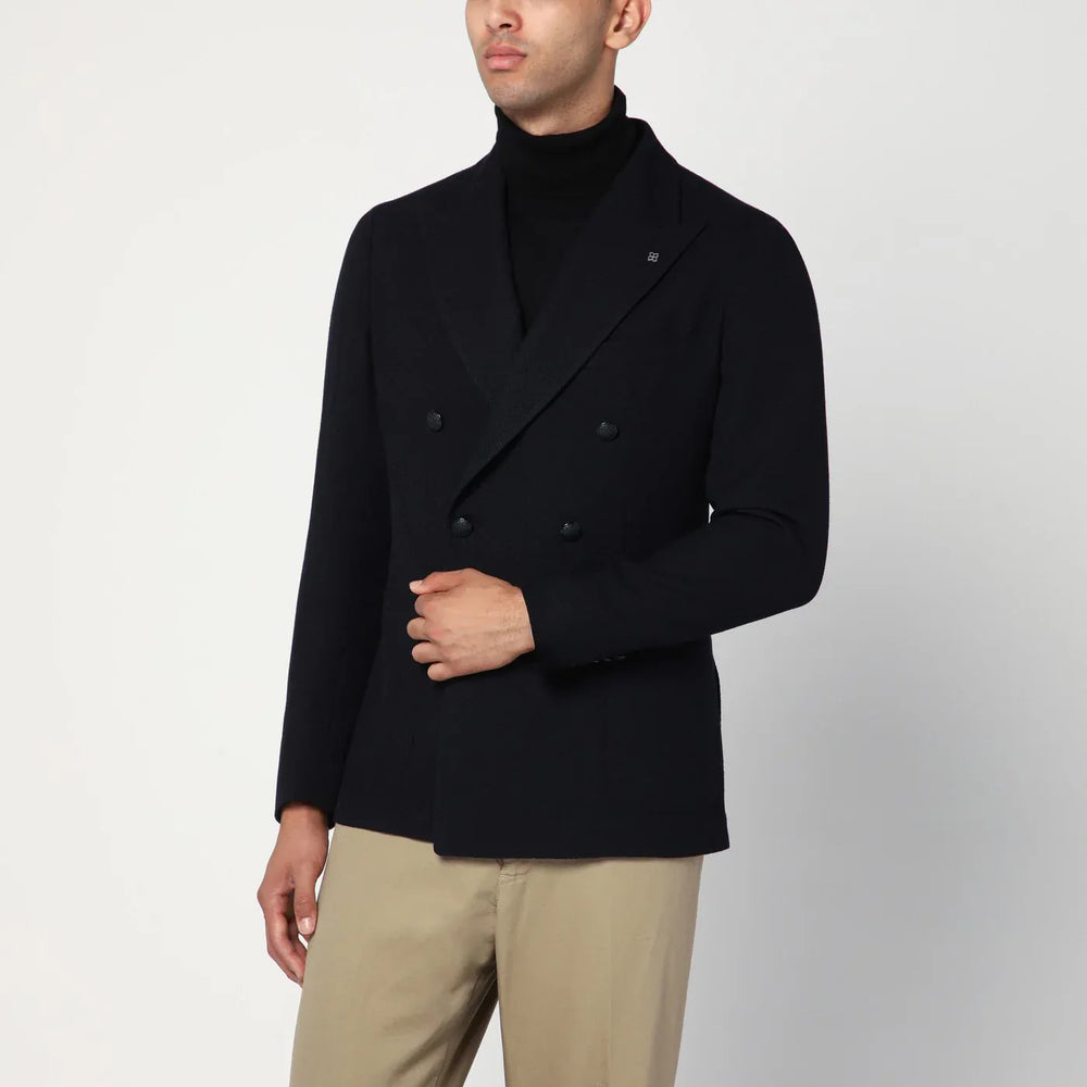 Tagliatore - Blue double-breasted wool jacket Brand Coats & Jackets 46 IT