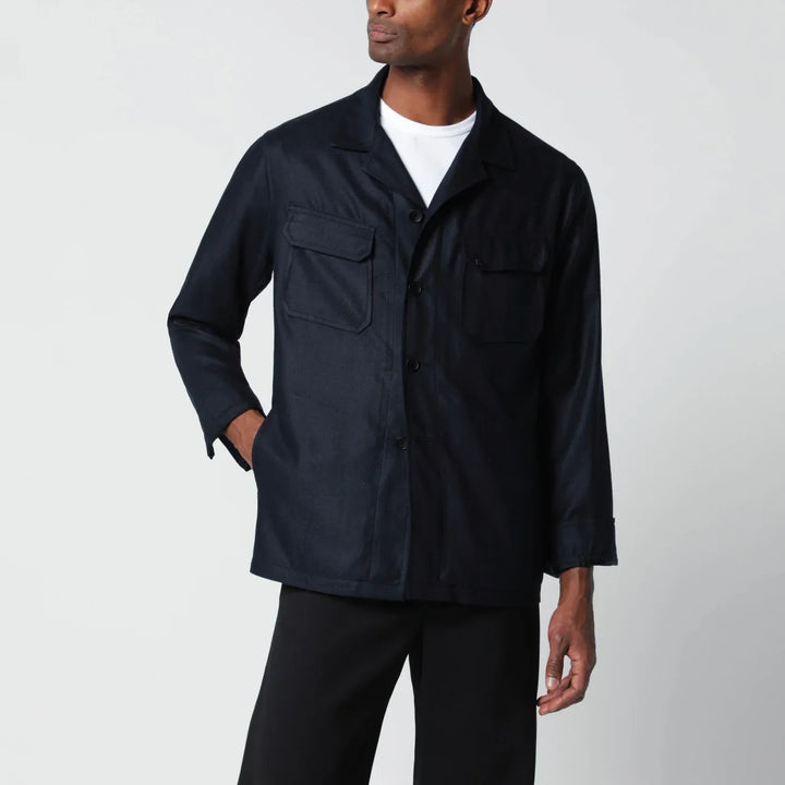 Tagliatore - Blue silk jacket Brand Coats &amp; Jackets 46 IT