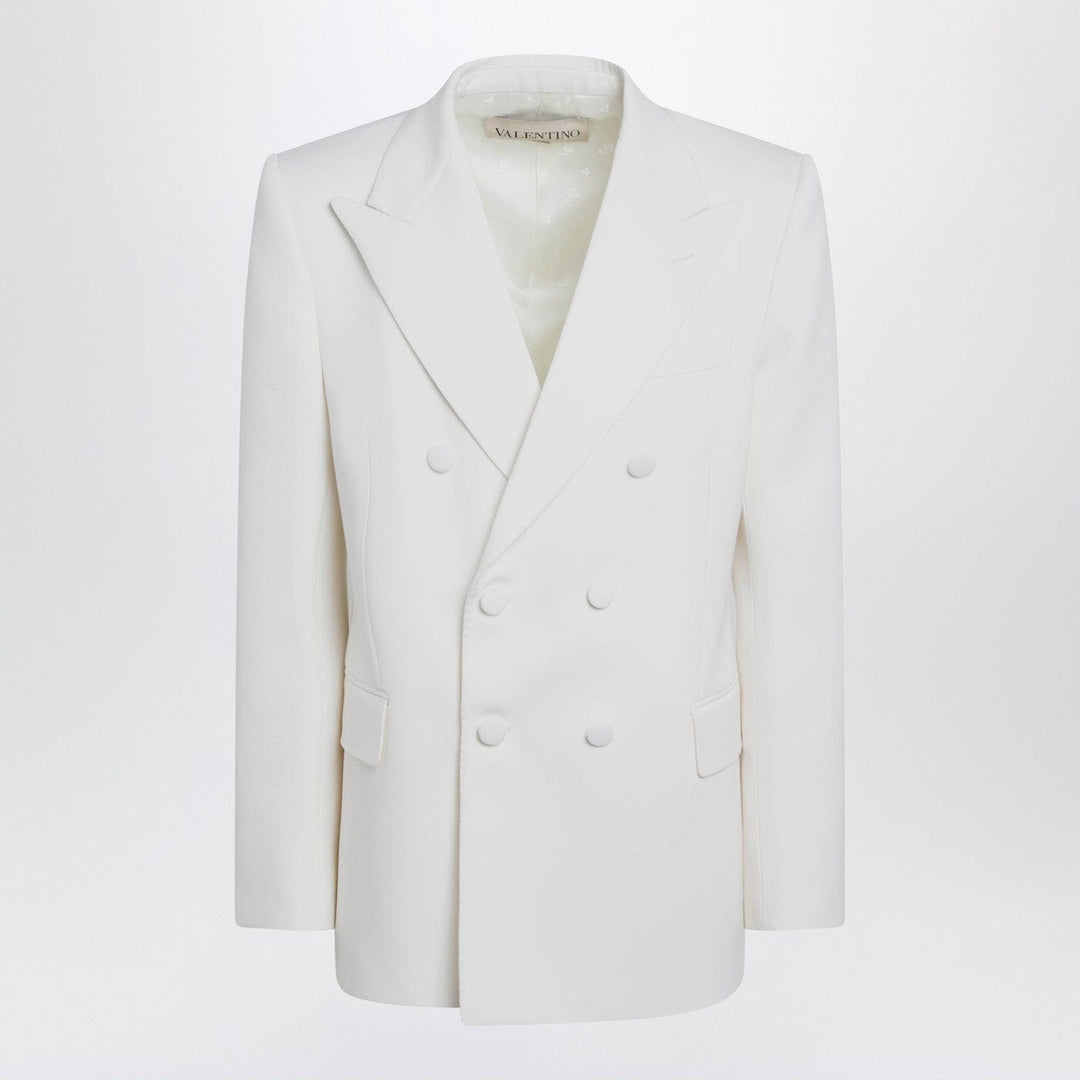 Coats & Jackets 50 IT Valentino - Milk-colored double-breasted jacket in wool Brand