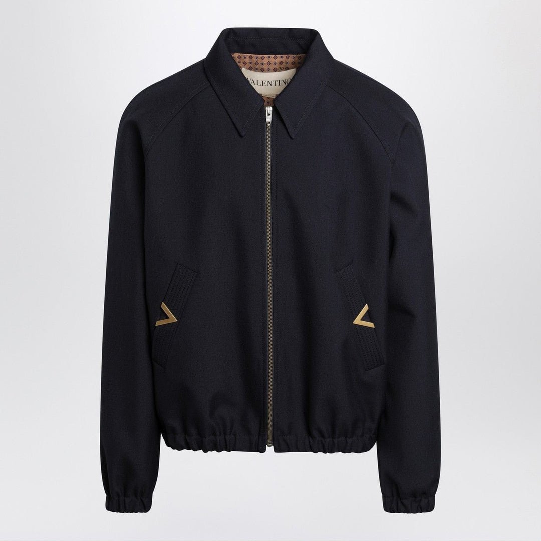 Coats &amp; Jackets Valentino - Navy bomber jacket with Vgold pockets Brand