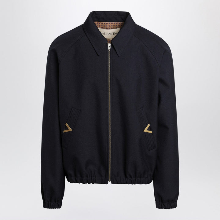 Coats &amp; Jackets Valentino - Navy bomber jacket with Vgold pockets Brand