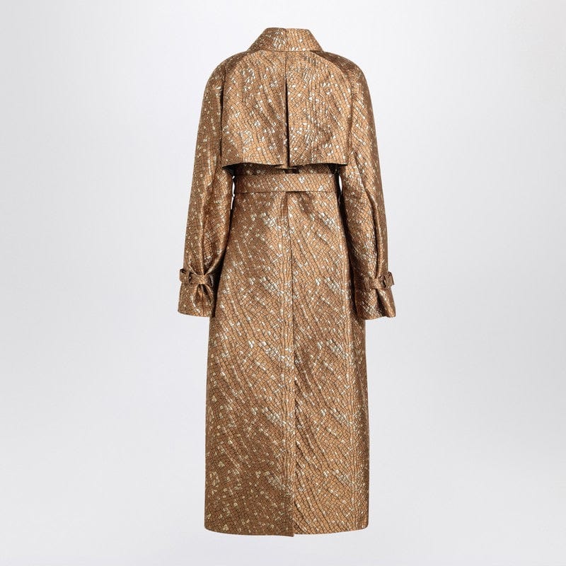 Max Mara Atelier Coats Max Mara Atelier Trench in gold colour in jacquard Max Mara Atelier Trench in gold colour in jacquard Brand