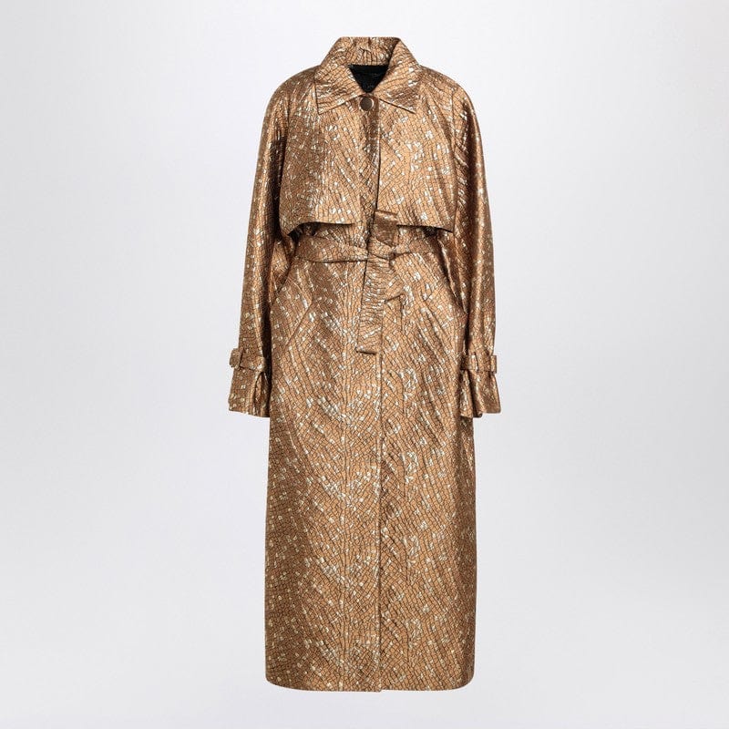 Max Mara Atelier Coats Max Mara Atelier Trench in gold colour in jacquard Max Mara Atelier Trench in gold colour in jacquard Brand
