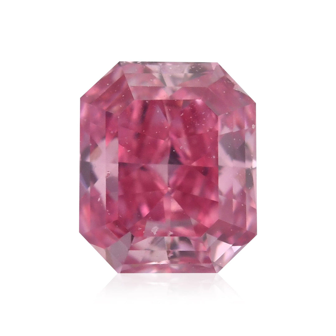 0.24 Carat Fancy Vivid Purplish Pink Radiant Argyle Diamond VS2 GIA Brand Color Diamond