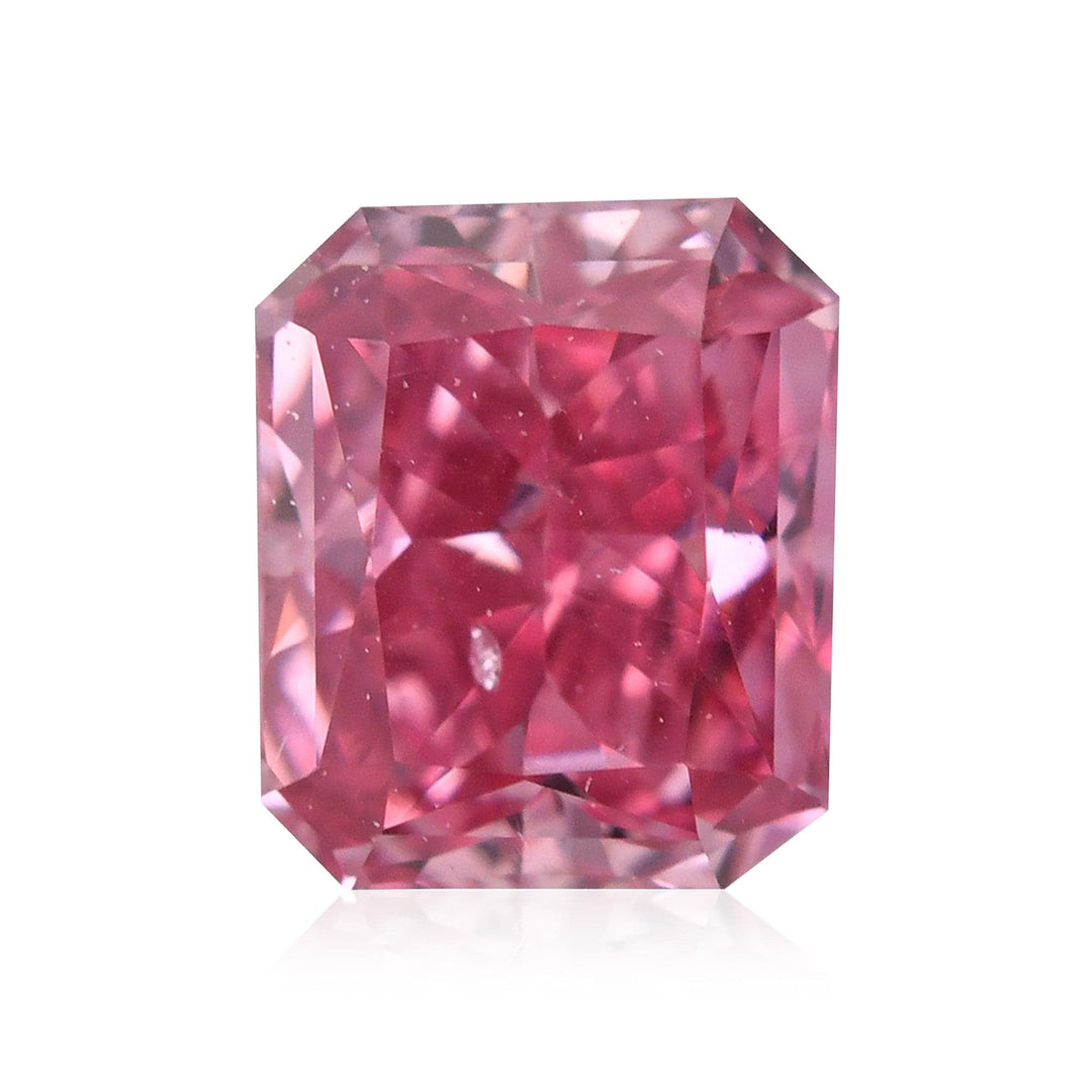 0.25 Carat Fancy Vivid Purplish Pink Radiant Argyle Diamond SI1 GIA Brand Color Diamond