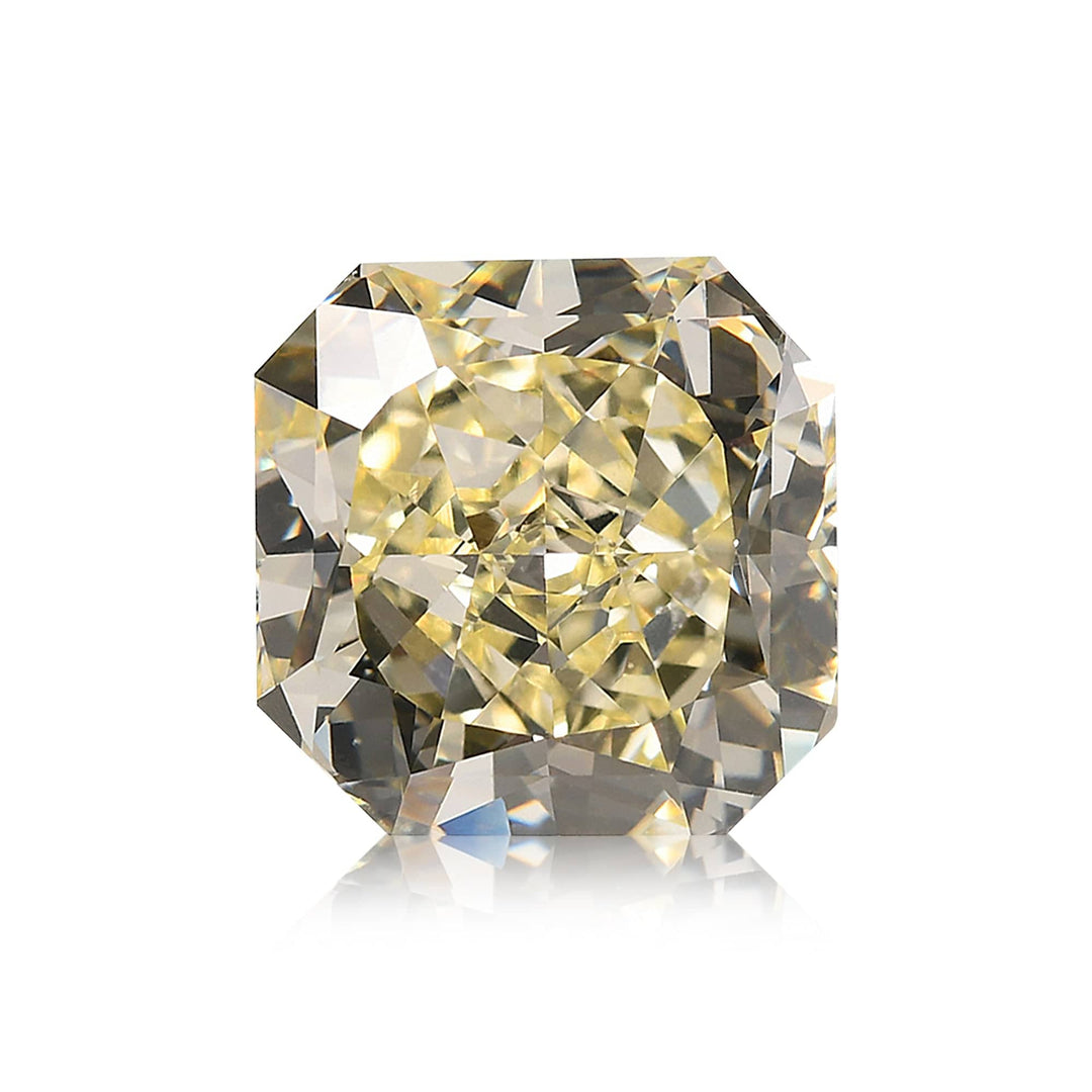 2.72 Carat Light Yellow Radiant Diamond VVS2 GIA Brand Color Diamond