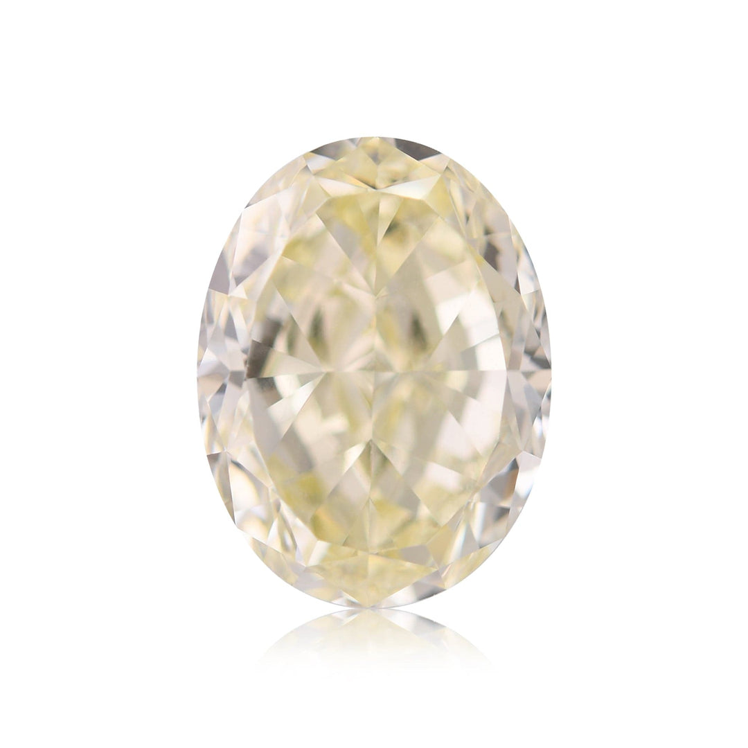 3.08 Carat W-X Oval Diamond VVS1 GIA Brand Color Diamond