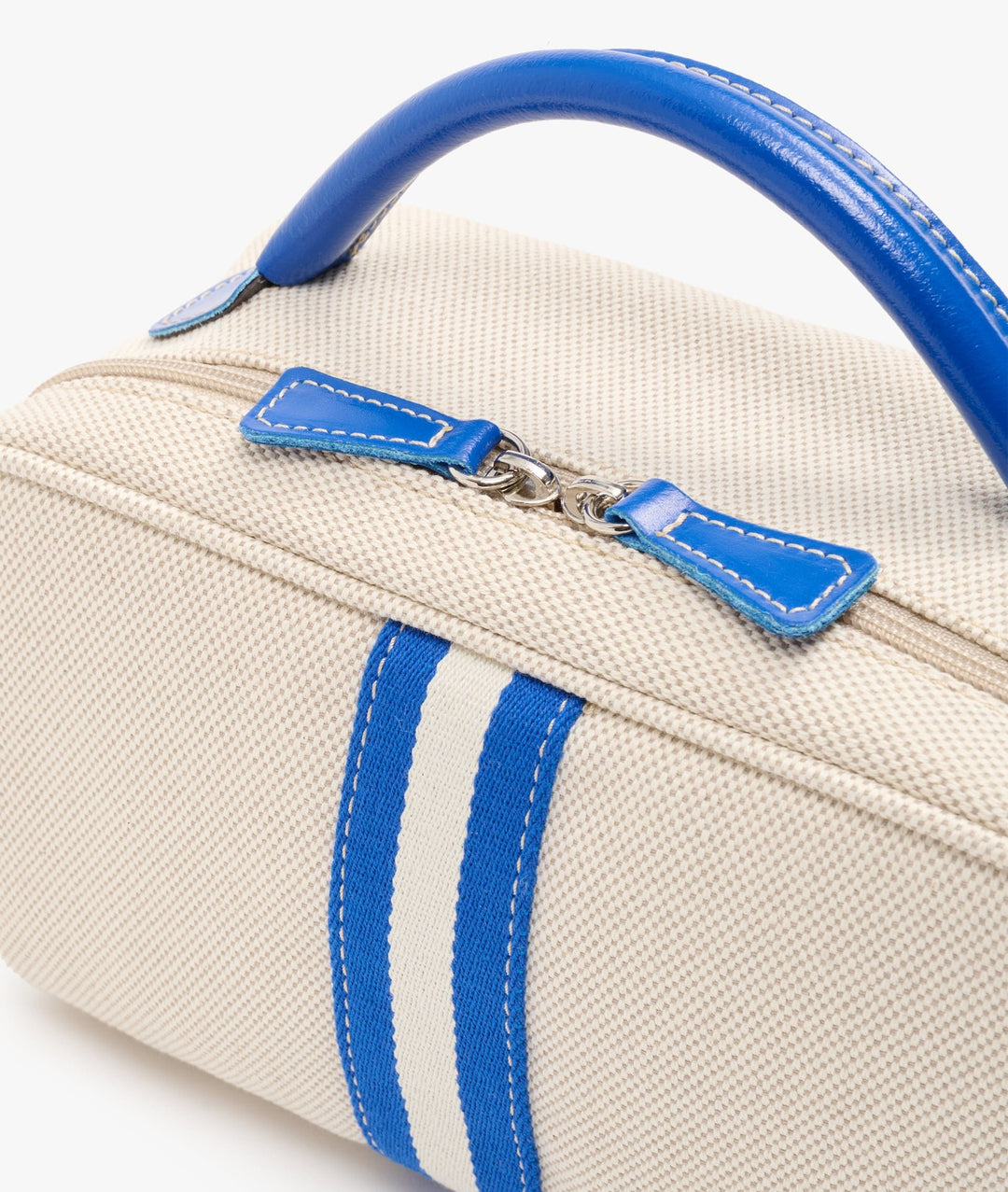 MyStyleBags Cosmetic & Toiletry Bags My Style Bags Berkeley Positano Cosmetic Bag Natural With Blue Stripes Brand