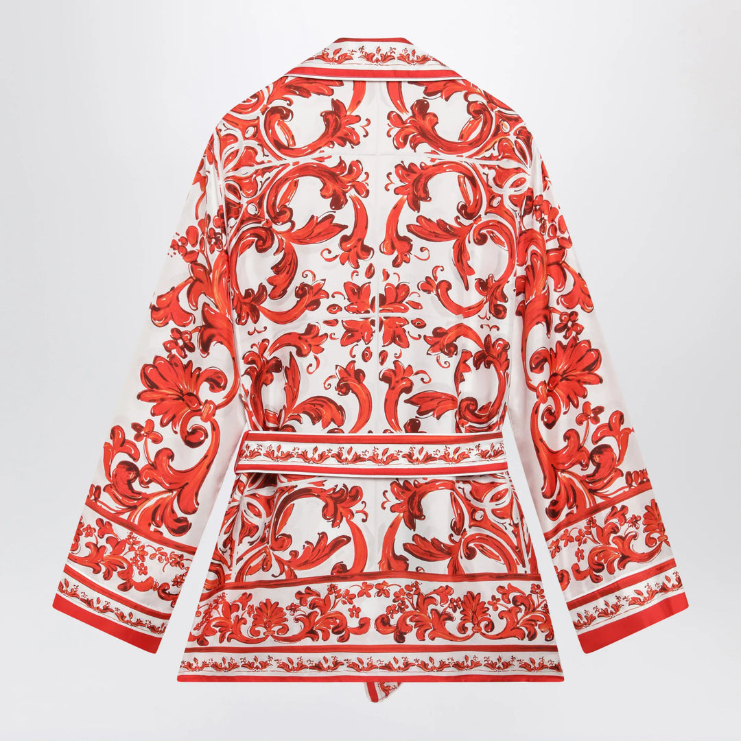 Dolce&amp;Gabbana - Vanity shirt in silk with majolica print, multicolor Brand